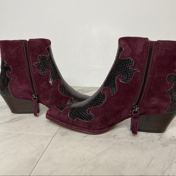 New! Louise Et Cie Zenobie Western Plum Bootie 6.5 - Picture 5 of 12